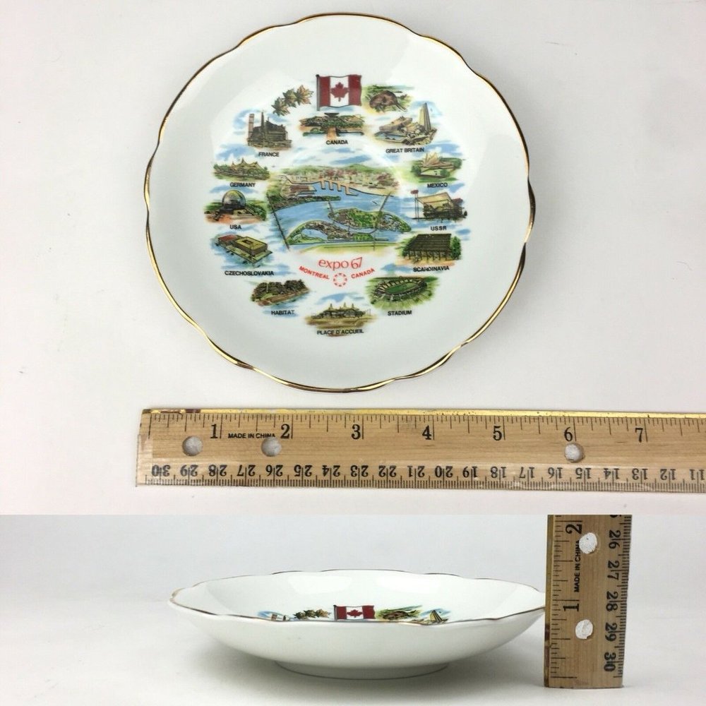 Vtg 1967 Montreal Canada Expo Collectible Dish‎ - Picture 2 of 6